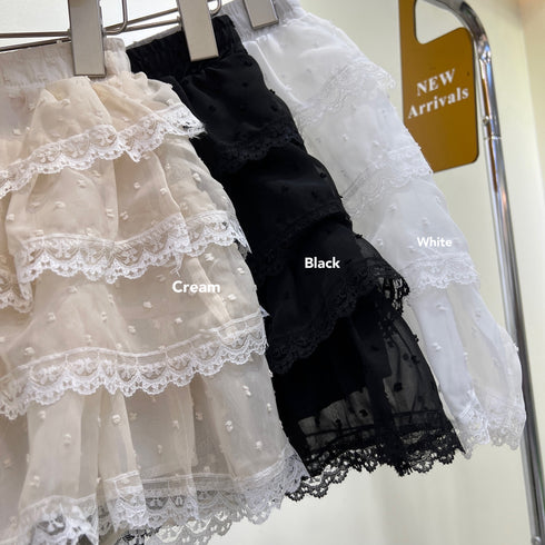 Ladies Lacey Layered Mini Skirts